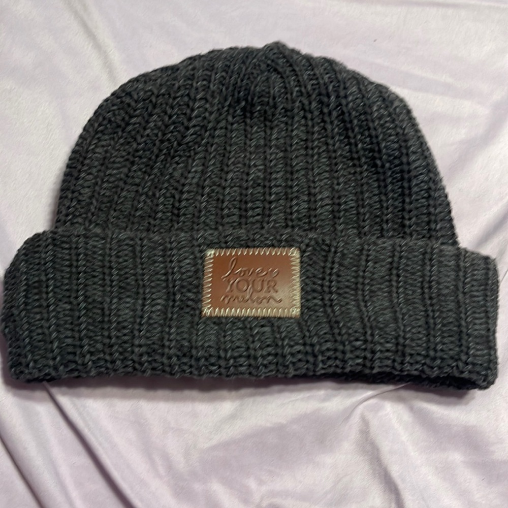 Love Your Melon charcoal grey beanie